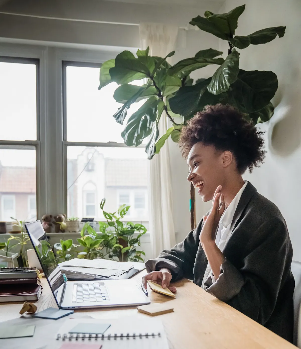 Professional joining an online business meeting